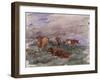 Cattle in a Landscape, 1890-Soren Emil Carlsen-Framed Giclee Print