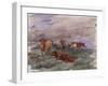 Cattle in a Landscape, 1890-Soren Emil Carlsen-Framed Giclee Print