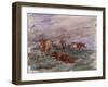 Cattle in a Landscape, 1890-Soren Emil Carlsen-Framed Giclee Print