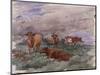 Cattle in a Landscape, 1890-Soren Emil Carlsen-Mounted Giclee Print