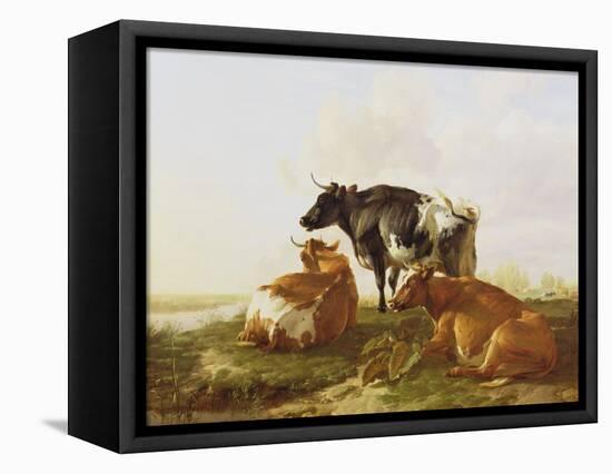 Cattle in a River Landscape-Thomas Sidney Cooper-Framed Stretched Canvas
