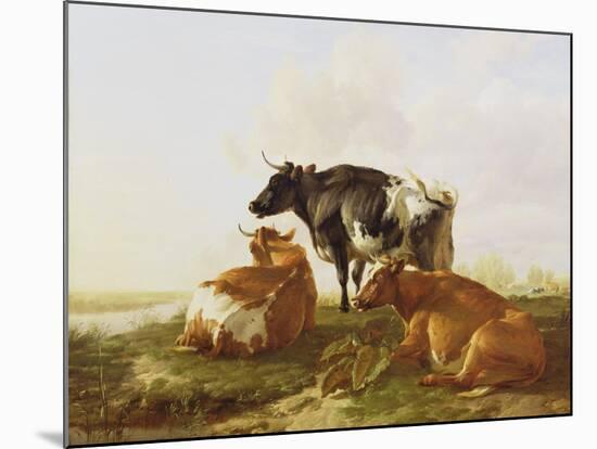 Cattle in a River Landscape-Thomas Sidney Cooper-Mounted Giclee Print