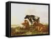 Cattle in a River Landscape-Thomas Sidney Cooper-Framed Stretched Canvas