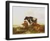 Cattle in a River Landscape-Thomas Sidney Cooper-Framed Giclee Print