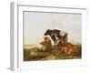 Cattle in a River Landscape-Thomas Sidney Cooper-Framed Giclee Print