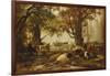 Cattle in a Wooded River Landscape-Auguste Francois Bonheur-Framed Giclee Print