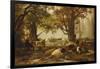 Cattle in a Wooded River Landscape-Auguste Francois Bonheur-Framed Giclee Print