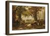 Cattle in a Wooded River Landscape-Auguste Francois Bonheur-Framed Giclee Print