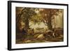 Cattle in a Wooded River Landscape-Auguste Francois Bonheur-Framed Giclee Print