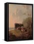 Cattle in an Italianate Landscape-Jacob van Strij-Framed Stretched Canvas