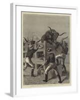 Cattle in the Far West, I, a Branding Corral and Shute-Samuel Edmund Waller-Framed Giclee Print