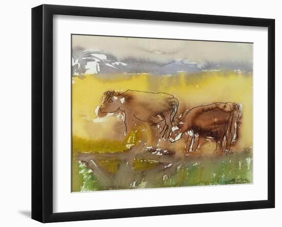 Cattle in the Meadow, 1983-Brenda Brin Booker-Framed Giclee Print