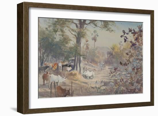 Cattle, Jambughoda, 2009-Tim Scott Bolton-Framed Giclee Print