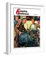 "Cattle Judging," Country Gentleman Cover, November 1, 1946-W.C. Griffith-Framed Giclee Print