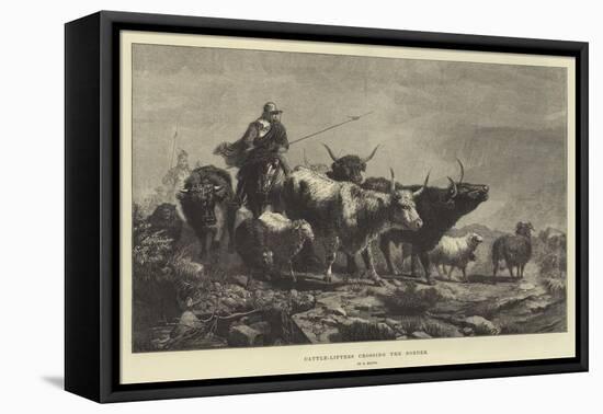 Cattle-Lifters Crossing the Border-Richard Beavis-Framed Stretched Canvas