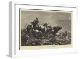 Cattle-Lifters Crossing the Border-Richard Beavis-Framed Giclee Print