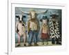 Cattle Line Up-Leah Saulnier-Framed Giclee Print