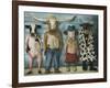 Cattle Line Up-Leah Saulnier-Framed Giclee Print