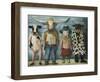 Cattle Line Up-Leah Saulnier-Framed Premium Giclee Print