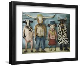 Cattle Line Up-Leah Saulnier-Framed Premium Giclee Print