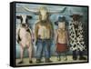 Cattle Line Up-Leah Saulnier-Framed Stretched Canvas