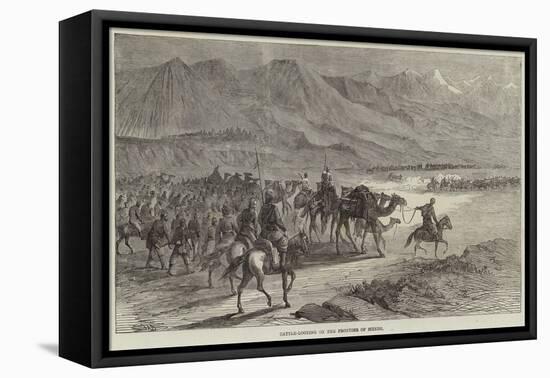 Cattle-Looting on the Frontier of Scinde-Joseph-Austin Benwell-Framed Stretched Canvas