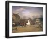 Cattle Market Along the Vesterbrogade in Copenhagen, 1858-Carl Donner-Framed Giclee Print