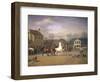 Cattle Market Along the Vesterbrogade in Copenhagen, 1858-Carl Donner-Framed Giclee Print