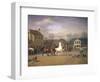 Cattle Market Along the Vesterbrogade in Copenhagen, 1858-Carl Donner-Framed Giclee Print