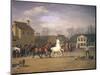 Cattle Market Along the Vesterbrogade in Copenhagen, 1858-Carl Donner-Mounted Giclee Print