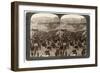 Cattle Market Day, in the Lower Pool of Gihon, Valley of Hinnom, Jerusalem, Palestine, 1900-Underwood & Underwood-Framed Premium Giclee Print