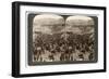 Cattle Market Day, in the Lower Pool of Gihon, Valley of Hinnom, Jerusalem, Palestine, 1900-Underwood & Underwood-Framed Premium Giclee Print