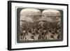 Cattle Market Day, in the Lower Pool of Gihon, Valley of Hinnom, Jerusalem, Palestine, 1900-Underwood & Underwood-Framed Giclee Print
