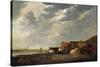 Cattle Near the Maas, with Dordrecht in the Distance-Aelbert Cuyp-Stretched Canvas