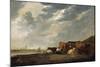 Cattle Near the Maas, with Dordrecht in the Distance-Aelbert Cuyp-Mounted Giclee Print