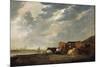 Cattle Near the Maas, with Dordrecht in the Distance-Aelbert Cuyp-Mounted Giclee Print