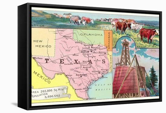 Cattle, Oil, Map-null-Framed Stretched Canvas