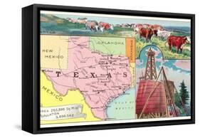 Cattle, Oil, Map-null-Framed Stretched Canvas