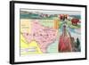 Cattle, Oil, Map-null-Framed Art Print