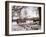 Cattle Pictured in the Snow at Shenley, Hertfordshire, January 1935-null-Framed Premium Photographic Print