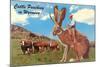 Cattle Punching in Wyoming-null-Mounted Art Print