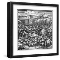 Cattle Recovered-null-Framed Art Print