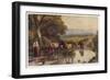 Cattle Returning to the Farm from Pasture-Birket Foster-Framed Art Print