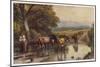 Cattle Returning to the Farm from Pasture-Birket Foster-Mounted Art Print
