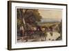 Cattle Returning to the Farm from Pasture-Birket Foster-Framed Art Print