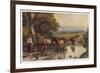 Cattle Returning to the Farm from Pasture-Birket Foster-Framed Art Print