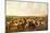 Cattle Roundup, C.1878 (Oil on Canvas)-James Walker-Mounted Giclee Print