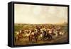 Cattle Roundup, C.1878 (Oil on Canvas)-James Walker-Framed Stretched Canvas