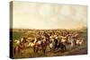 Cattle Roundup, C.1878 (Oil on Canvas)-James Walker-Stretched Canvas