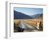 Cattle Stop and Gravel Road, Ahuriri Valley, North Otago, South Island, New Zealand-David Wall-Framed Photographic Print